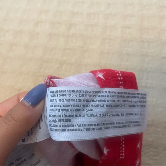 Holister Red Halter Top w White Star Pattern - Picture 6 of 6